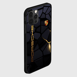 Чехол для iPhone 12 Pro Porsche - плиты с эффектом свечения, цвет: 3D-черный — фото 2