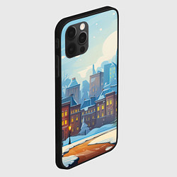 Чехол для iPhone 12 Pro Новогодний город, цвет: 3D-черный — фото 2