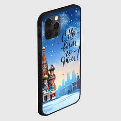 Чехол для iPhone 12 Pro С новым годом Москва, цвет: 3D-черный — фото 2