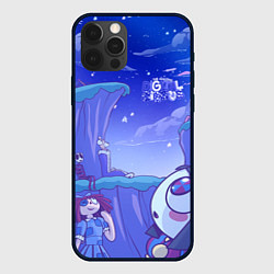 Чехол для iPhone 12 Pro The Amazing Digital Circus night, цвет: 3D-черный