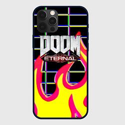 Чехол для iPhone 12 Pro Doom Eternal retro game, цвет: 3D-черный