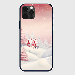 Чехол для iPhone 12 Pro Снежное сияние ночи, цвет: 3D-черный