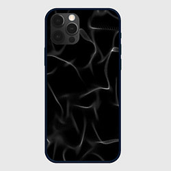 Чехол для iPhone 12 Pro Узор дыма, цвет: 3D-черный
