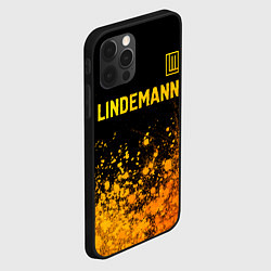 Чехол для iPhone 12 Pro Lindemann - gold gradient посередине, цвет: 3D-черный — фото 2