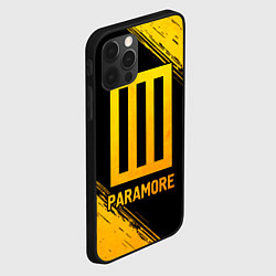 Чехол для iPhone 12 Pro Paramore - gold gradient, цвет: 3D-черный — фото 2