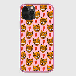 Чехол iPhone 12 Pro Каракули тигра