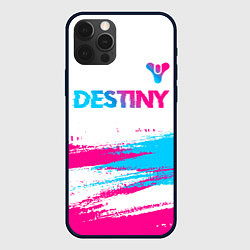 Чехол для iPhone 12 Pro Destiny neon gradient style посередине, цвет: 3D-черный