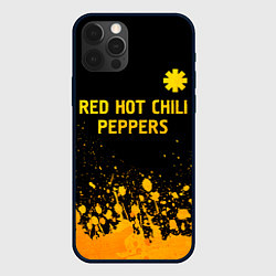 Чехол iPhone 12 Pro Red Hot Chili Peppers - gold gradient посередине