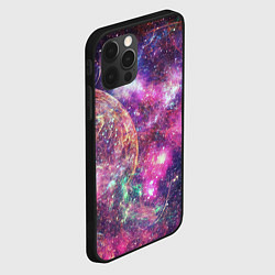 Чехол для iPhone 12 Pro Пурпурные космические туманности со звездами, цвет: 3D-черный — фото 2