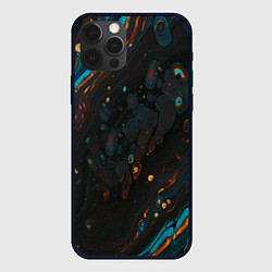 Чехол для iPhone 12 Pro Разводы на нефтяной луже, цвет: 3D-черный