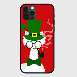 Чехол для iPhone 12 Pro Лама - альпака в день Патрика, цвет: 3D-черный