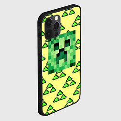 Чехол для iPhone 12 Pro Minecraft creeper game, цвет: 3D-черный — фото 2