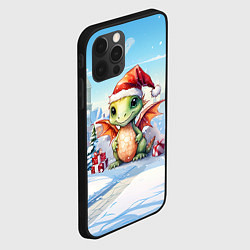 Чехол для iPhone 12 Pro Дракон ледяной вихрь, цвет: 3D-черный — фото 2