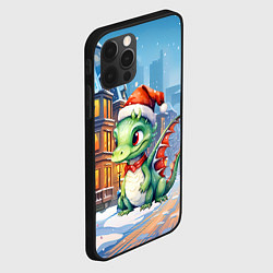 Чехол для iPhone 12 Pro Дракон зимний холод, цвет: 3D-черный — фото 2