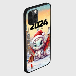 Чехол для iPhone 12 Pro Дракон новогодней ночи 2024, цвет: 3D-черный — фото 2