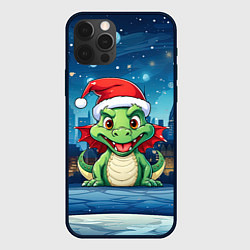 Чехол для iPhone 12 Pro Малыш новогодний дракончик 2024, цвет: 3D-черный
