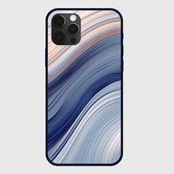 Чехол для iPhone 12 Pro Blue liquid, цвет: 3D-черный