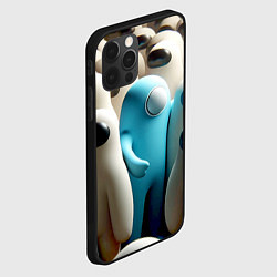 Чехол для iPhone 12 Pro Among us - ai art - video game, цвет: 3D-черный — фото 2