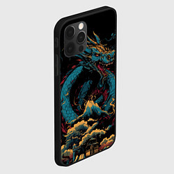 Чехол для iPhone 12 Pro Дракон искрящихся сосулек 2024, цвет: 3D-черный — фото 2