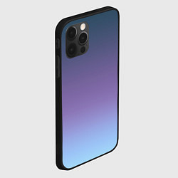 Чехол для iPhone 12 Pro Градиент синий фиолетовый голубой, цвет: 3D-черный — фото 2