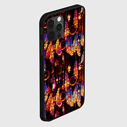 Чехол для iPhone 12 Pro Ловцы снов с яркими перьями, цвет: 3D-черный — фото 2