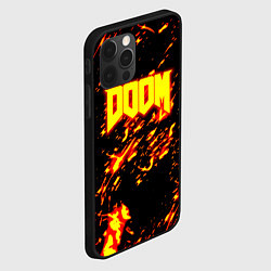 Чехол для iPhone 12 Pro Doom огненный стиль ад марса, цвет: 3D-черный — фото 2