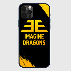 Чехол для iPhone 12 Pro Imagine Dragons - gold gradient, цвет: 3D-черный