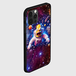 Чехол для iPhone 12 Pro Homer Simpson in space - ai art, цвет: 3D-черный — фото 2