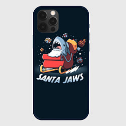 Чехол для iPhone 12 Pro Santa Jaws, цвет: 3D-черный