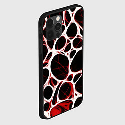 Чехол для iPhone 12 Pro Красная морская волна, цвет: 3D-черный — фото 2