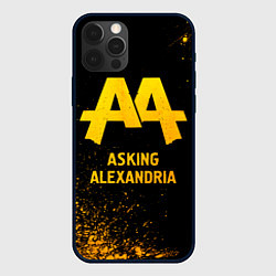 Чехол для iPhone 12 Pro Asking Alexandria - gold gradient, цвет: 3D-черный