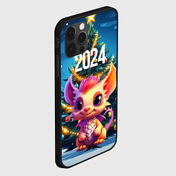 Чехол для iPhone 12 Pro Малыш в обличии дракона для зимы 2024, цвет: 3D-черный — фото 2
