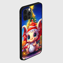 Чехол для iPhone 12 Pro Миниатюрный новогодний дракоша, цвет: 3D-черный — фото 2
