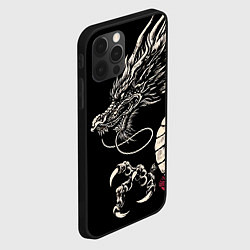 Чехол для iPhone 12 Pro Japanese dragon - irezumi - art, цвет: 3D-черный — фото 2