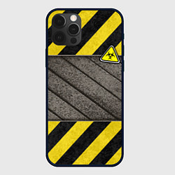 Чехол для iPhone 12 Pro Сталь и биологическая опасность, цвет: 3D-черный