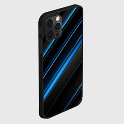 Чехол для iPhone 12 Pro Синий узор абстракции, цвет: 3D-черный — фото 2