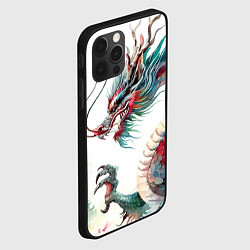 Чехол для iPhone 12 Pro Акварельный японский дракон, цвет: 3D-черный — фото 2