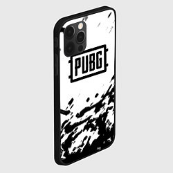 Чехол для iPhone 12 Pro PUBG black color splash game, цвет: 3D-черный — фото 2