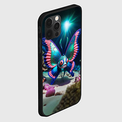Чехол для iPhone 12 Pro Рыба с крыльями бабочки, цвет: 3D-черный — фото 2