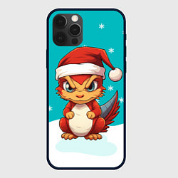Чехол для iPhone 12 Pro Новогодний дракошка 2024, цвет: 3D-черный