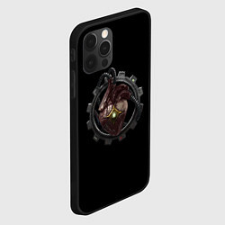 Чехол для iPhone 12 Pro Сердце механикус стимпанк, цвет: 3D-черный — фото 2