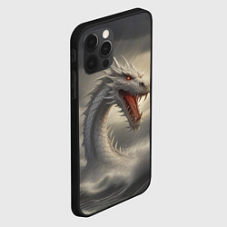 Чехол для iPhone 12 Pro Дракон в воде, цвет: 3D-черный — фото 2