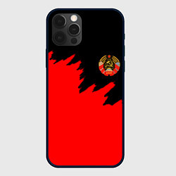 Чехол для iPhone 12 Pro СССР красный стиль силы, цвет: 3D-черный