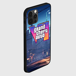 Чехол для iPhone 12 Pro GTA 6 ночной город, цвет: 3D-черный — фото 2