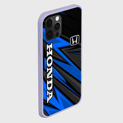 Чехол для iPhone 12 Pro Honda motors - синяя спортивная абстракция, цвет: 3D-светло-сиреневый — фото 2