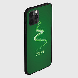 Чехол для iPhone 12 Pro Стилизованная елка 2024, цвет: 3D-черный — фото 2