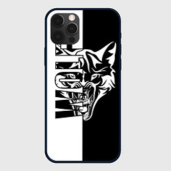 Чехол для iPhone 12 Pro Волк - чёрно белое, цвет: 3D-черный