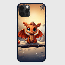 Чехол для iPhone 12 Pro Тайный повелитель елок дракон, цвет: 3D-черный