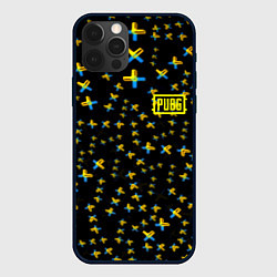 Чехол для iPhone 12 Pro PUBG sticker games, цвет: 3D-черный