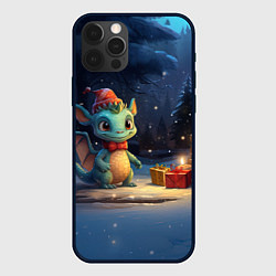 Чехол для iPhone 12 Pro Новогодний дракон 2024, цвет: 3D-черный